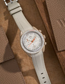 Curved Vertech Rubber Strap - Beige - OM Luxury