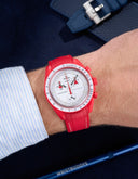 Curved Vertech Rubber Strap - Red - OM Luxury